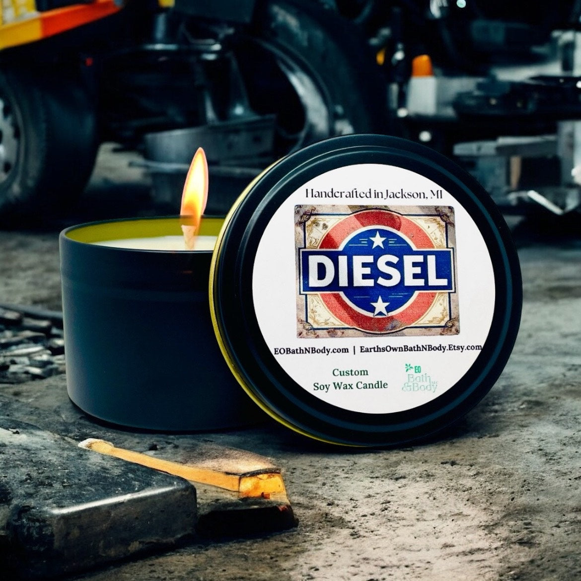 Diesel Fuel Scented Candle | Nostalgic