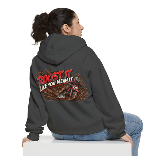 Roost It Like You Mean It Motocross Hoodie | Vintage Dirt Bike Racing Sweatshirt | Motocross Rider Gift | Trackside Legends Hoodie