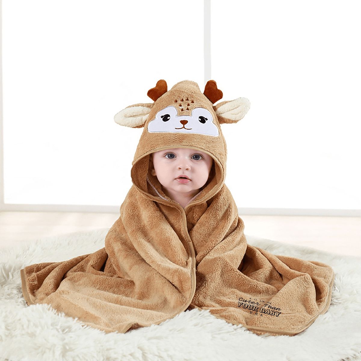 I’m in My Cuter Than Your Baby Era Hooded Baby Blanket