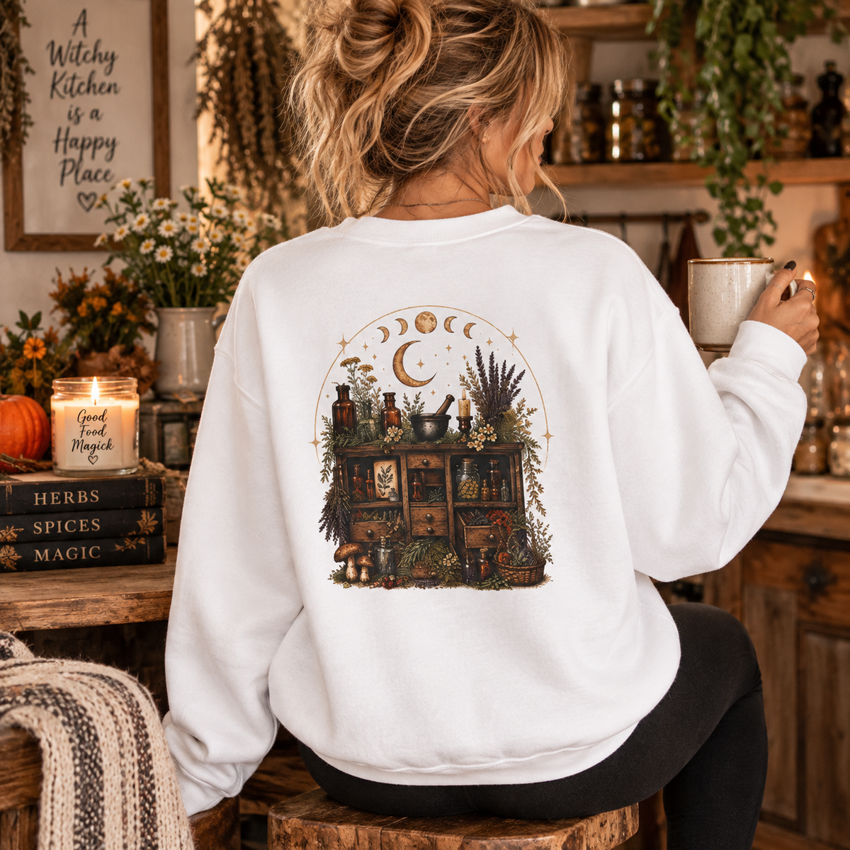 Kitchen Witch Celestial Apothecary Crewneck Sweatshirt