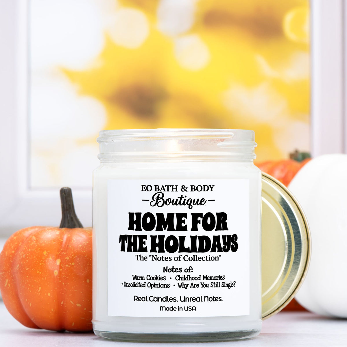 Home for the Holidays Funny Christmas Candle | Family Holiday Humor Gift | Funny Christmas Gift | The “Notes Of” Collection