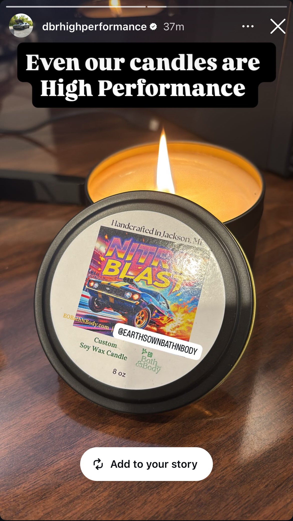 Trackside Duo - Drag Strip + NITRO Blast Racing Fuel Candle Set | Ultimate Gearhead Gift