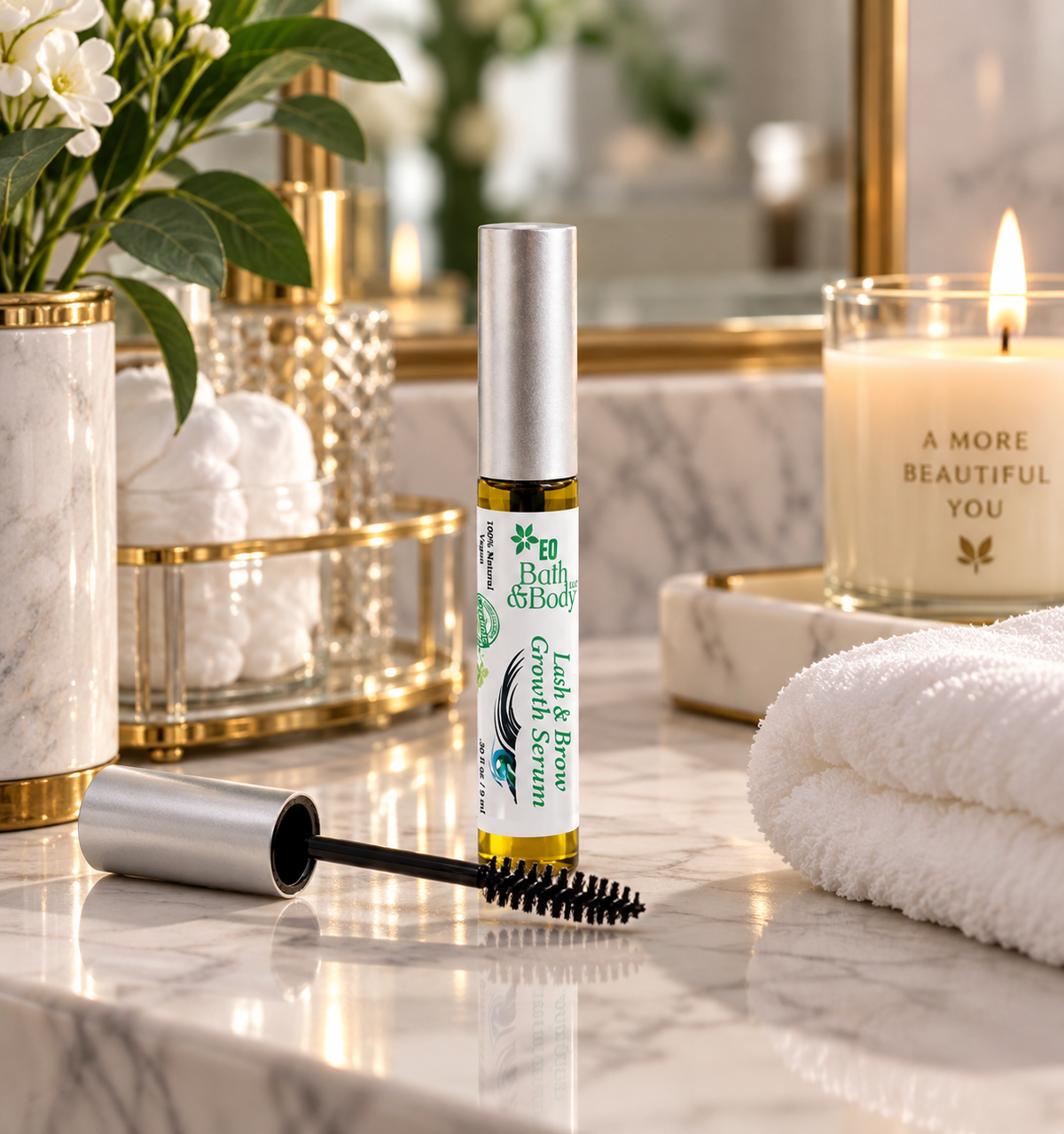 Natural Lash & Brow Serum | Moringa Botanical Eyelash Conditioning Oil