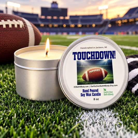 Touchdown Leather Football Novelty Candle
