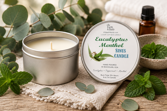Eucalyptus Menthol Stuffy Nose Relief Soy Candle