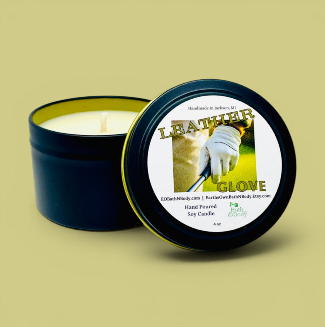 Leather Golf Glove Candle | Luxury Leather Candle | Golf Lover Gift