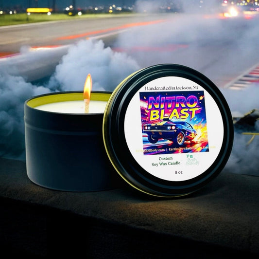 NITRO Blast - Race Fuel Scented Candle - POTENT & INTENSE (Limited Quantity Remaining)