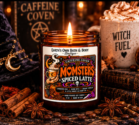 Momster's Spiced Latte Candle - Cinnamon Chai Halloween Candle | 9 oz