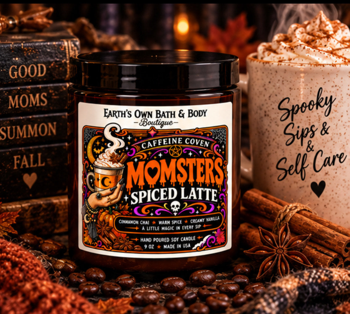 Momster's Spiced Latte Candle - Cinnamon Chai Halloween Candle | 9 oz