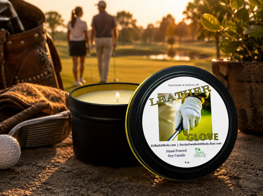 Leather Golf Glove Candle | Luxury Leather Candle | Golf Lover Gift