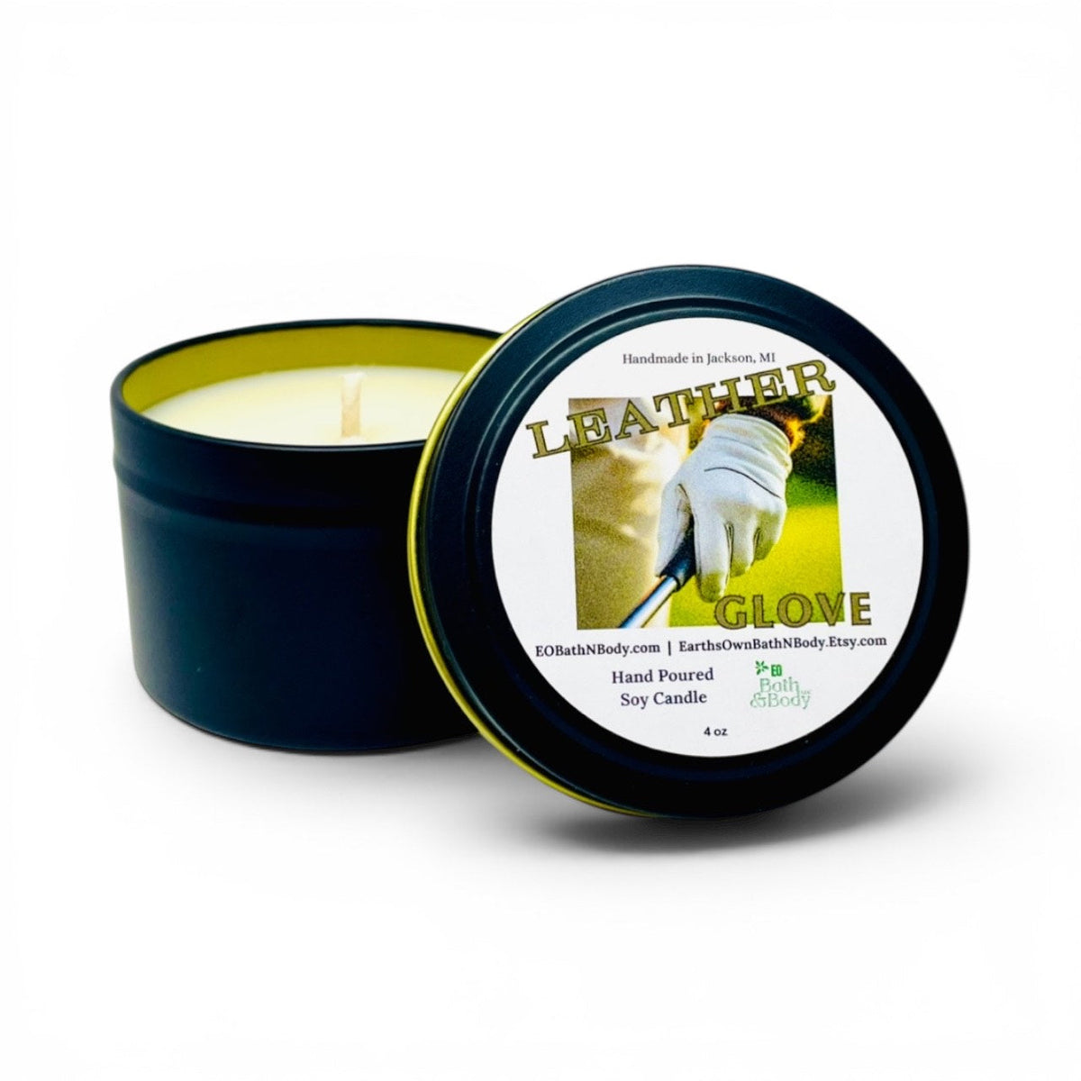 Leather Golf Glove Candle | Luxury Leather Candle | Golf Lover Gift