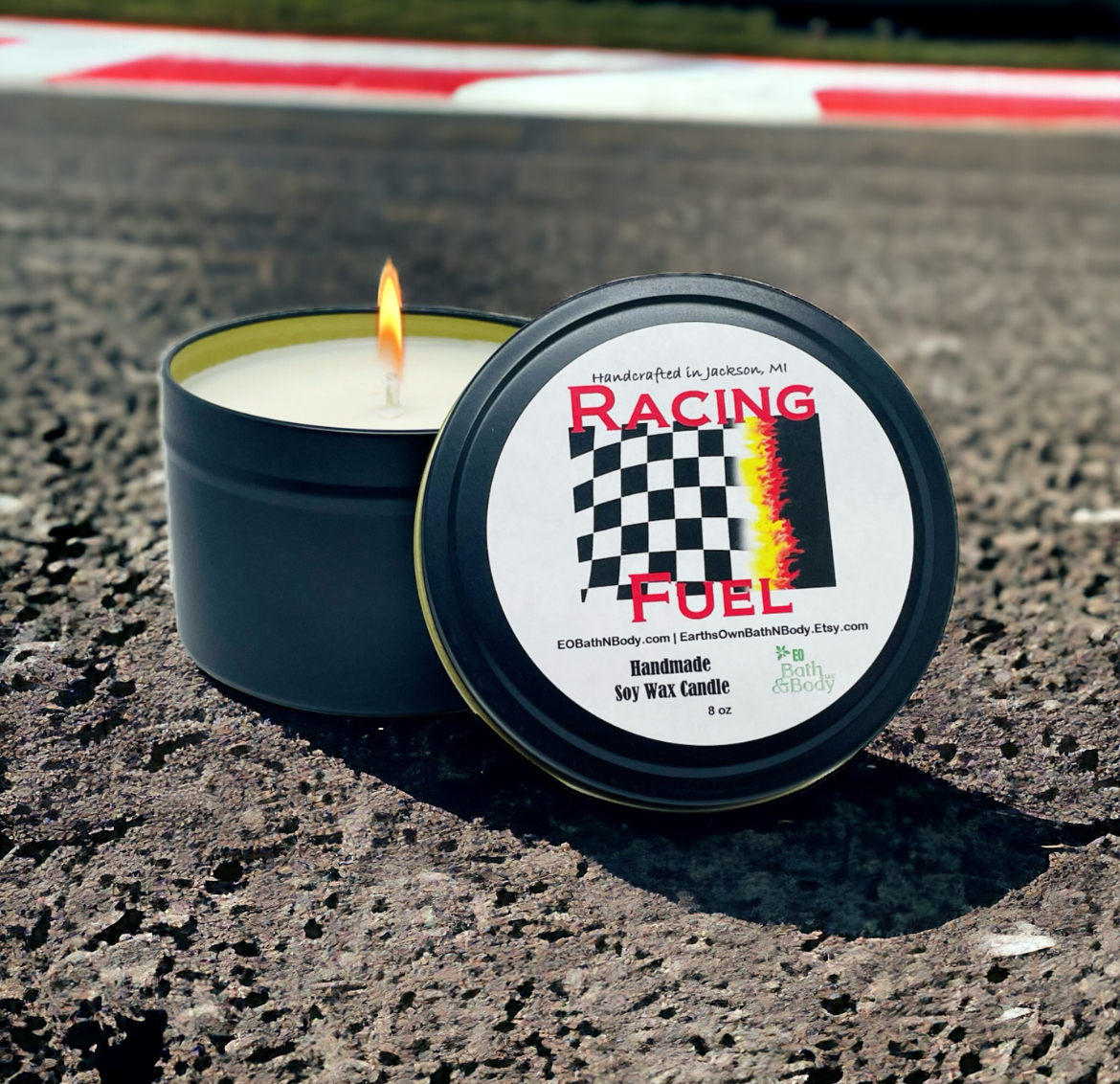 Lucky Garage Drop Duo - Racing Fuel + 2 Stroke (2 Candle Set - 8 oz Only)