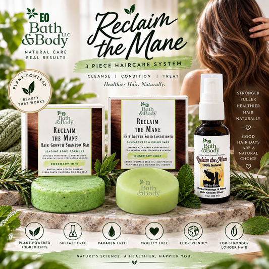 Reclaim the Mane 3-Piece Hair Growth System – Shampoo, Conditioner + Hair Elixir