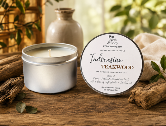 Indonesian Teakwood Luxury Soy Candle